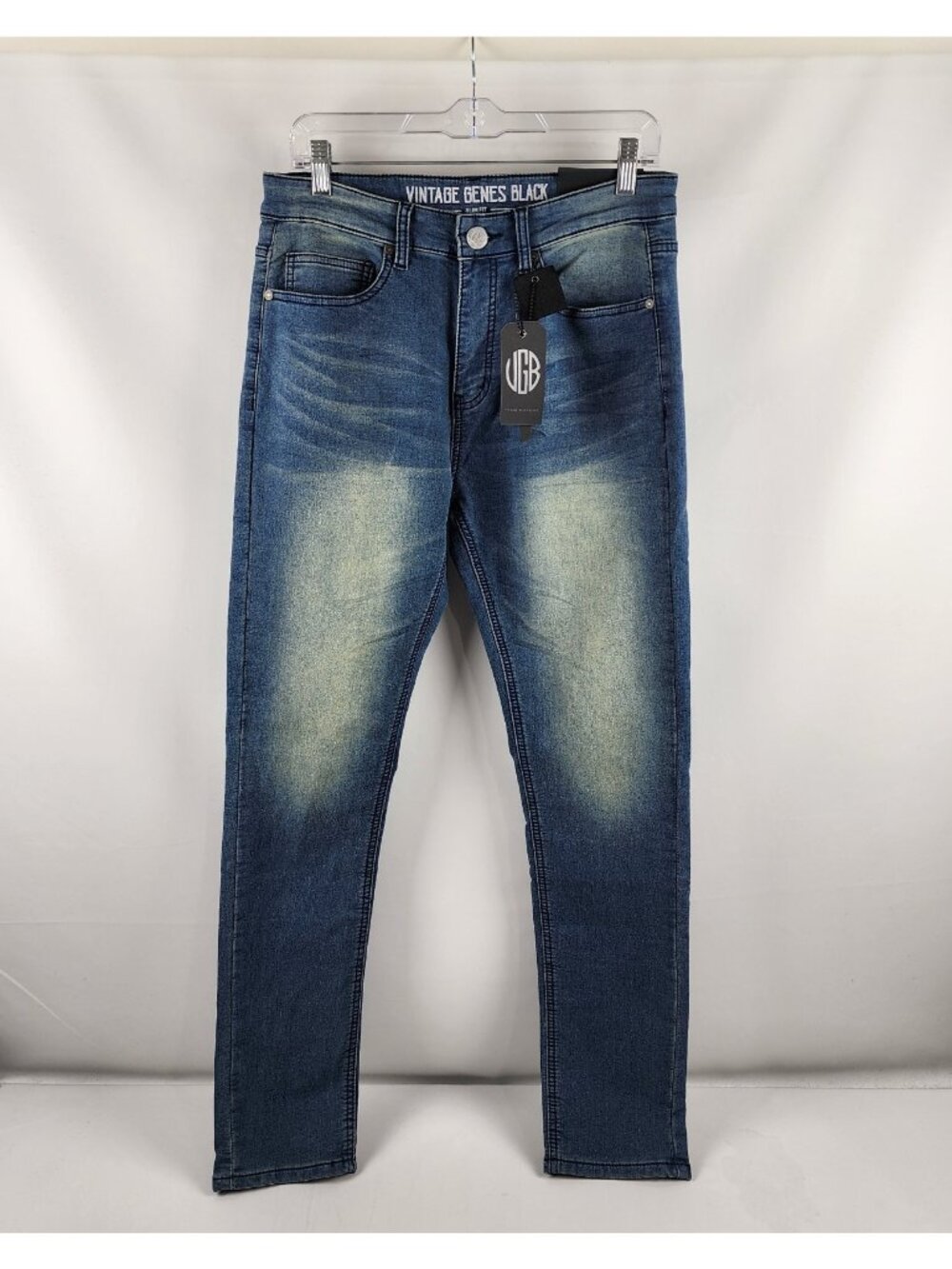 Vintage Genes Black Jeans Mens 30x32 Blue Slim Fit Denim NWT